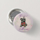 Scottish Terrier Heart Mama Pinback Button (Vorne & Hinten)