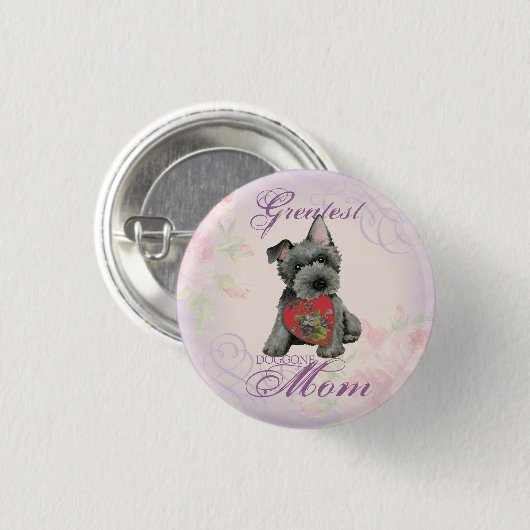 Scottish Terrier Heart Mama Pinback Button (Vorne & Hinten)