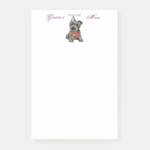 Scottish Terrier Heart Mama Post-it Notes Klebezettel