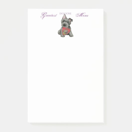 Scottish Terrier Heart Mama Post-it Notes Post-it Klebezettel (Vorderseite)