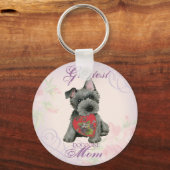 Scottish Terrier Heart Mama Schlüsselanhänger (Vorderseite)