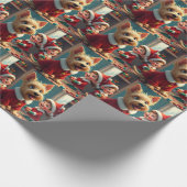 Scottish Terrier Helping Santa’s Elves Christmas Geschenkpapier (Ecke)