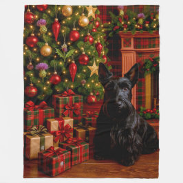 Scottish Terrier Holiday Fleecedecke