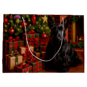 Scottish Terrier Holiday  Große Geschenktüte (Rückseite)