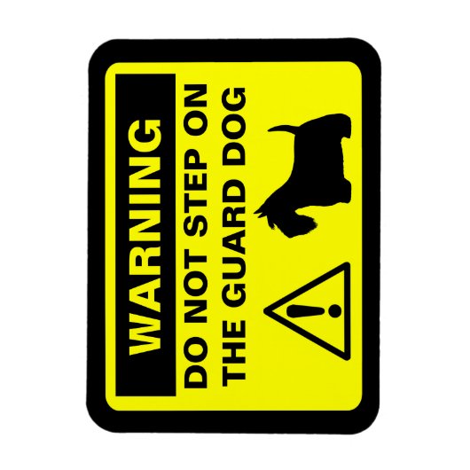 Scottish Terrier Humore Guard Dog Warning Magnet (Vertikal)