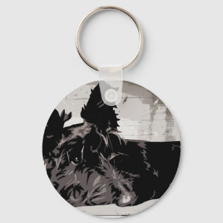 Scottish Terrier Hund Keyring Schlüsselanhänger