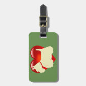 Scottish Terrier Hund, rotes Herz, Bogen, zazzig g Gepäckanhänger (Vorderseite vertikal)