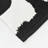 Scottish Terrier Hund schwarz/grau/weiß, Streifen  Fleecedecke (Ecke)