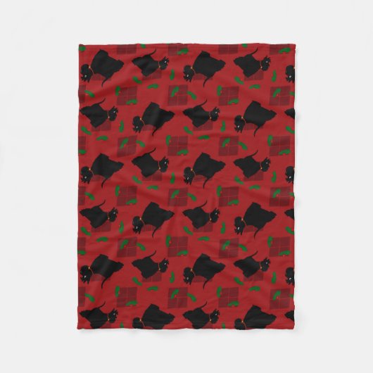 Scottish-Terrier-Hunde und Tam O'Shanter Fleecedecke (Vorderseite)