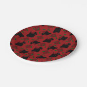 Scottish-Terrier-Hunde und Tam O'Shanter Pappteller (Schrägansicht)