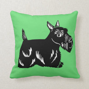 Scottish-Terrier-Hundegrün-Kissen Kissen