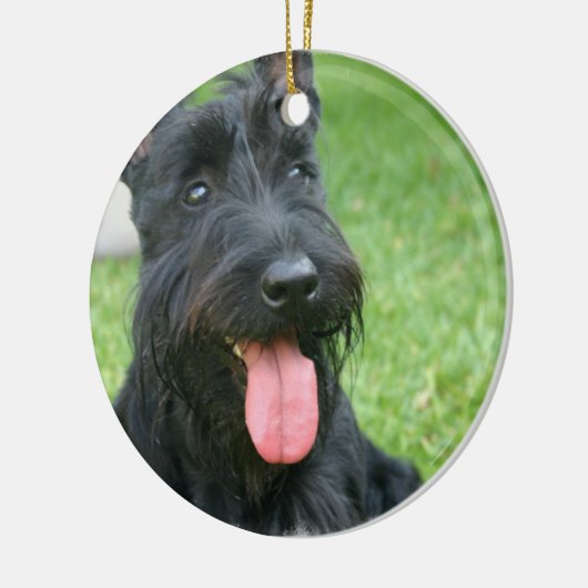Scottish-Terrier-Hundeverzierung Keramikornament (Links)
