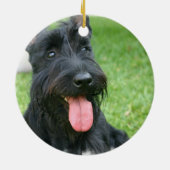 Scottish-Terrier-Hundeverzierung Keramikornament (Hinten)