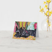 Scottish Terrier Hütte Karte (Gelbe Blume)