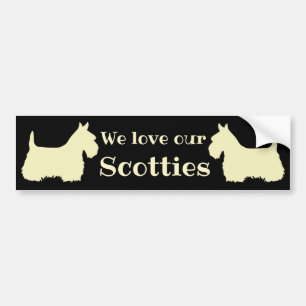 Scottish Terrier, I Liebe my Scotties, 2 whatten Autoaufkleber