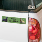 Scottish Terrier, I Liebe, weiß/schwarz Autoaufkleber (Auf Lkw)