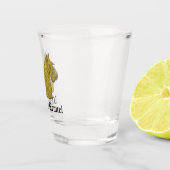Scottish Terrier im Gold Ihr Text Schnapsglas (Rechts)