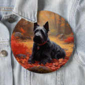 Scottish Terrier im Herbst Leaves Fall Inspiriert Button (Beispiel)