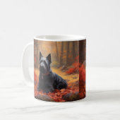 Scottish Terrier im Herbst Leaves Fall Inspiriert Kaffeetasse (Vorderseite Links)