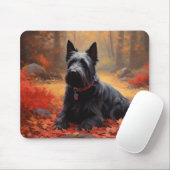 Scottish Terrier im Herbst Leaves Fall Inspiriert Mousepad (Mit Mouse)