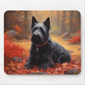 Scottish Terrier im Herbst Leaves Fall Inspiriert Mousepad (Vorne)