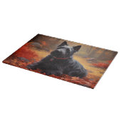 Scottish Terrier im Herbst Leaves Fall Inspiriert Schneidebrett (Ecke)
