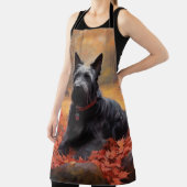 Scottish Terrier im Herbst Leaves Fall Inspiriert Schürze (InSitu)