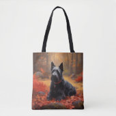 Scottish Terrier im Herbst Leaves Fall Inspiriert Tasche (Vorderseite)