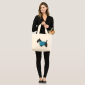 Scottish Terrier in einem Pullover Jumbo Stoffbeutel (Vorderseite (Model))