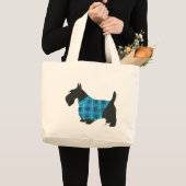 Scottish Terrier in einem Pullover Jumbo Stoffbeutel (Vorderseite (Produkt))