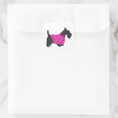 Scottish Terrier in einem Pullover Quadratischer Aufkleber (Tasche)