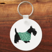 Scottish Terrier in einem Pullover Schlüsselanhänger (Vorderseite)