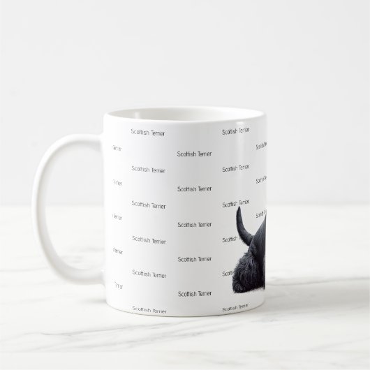Scottish Terrier in Kaffeetasse (Links)
