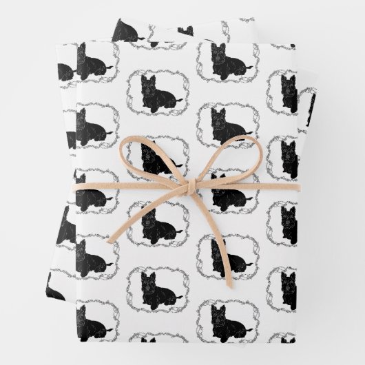 Scottish Terrier in keltischen Rahmen Geschenkpapier Set (Beispiel)