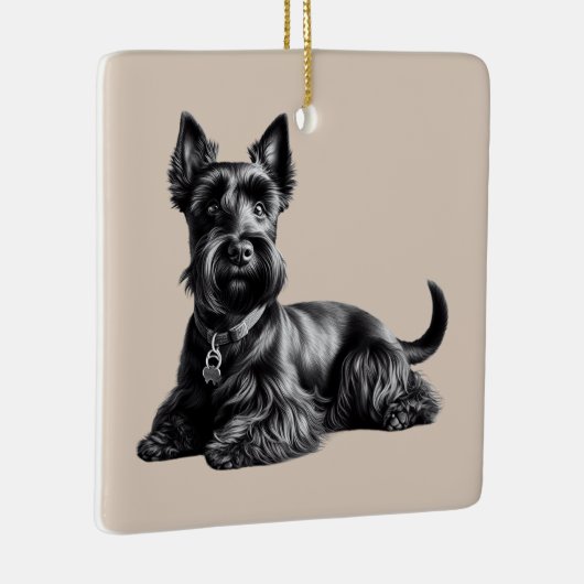 Scottish Terrier in Keramikornament (Rechts)