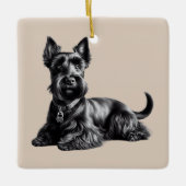 Scottish Terrier in Keramikornament (Vorderseite)