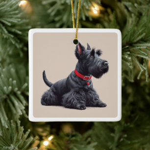 Scottish Terrier in Keramikornament