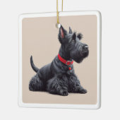 Scottish Terrier in Keramikornament (Links)