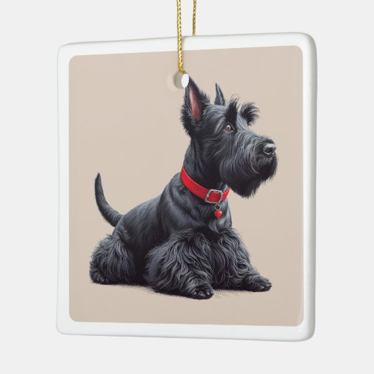 Scottish Terrier in Keramikornament (Links)