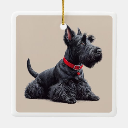 Scottish Terrier in Keramikornament (Rückseite)
