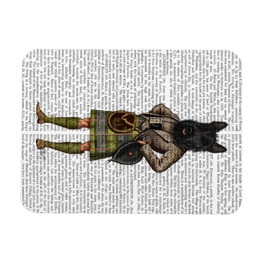 Scottish Terrier in Kilt Magnet (Horizontal)