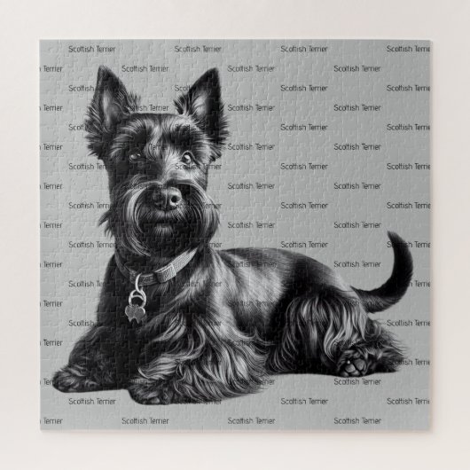 Scottish Terrier in Puzzle (Vertikal)