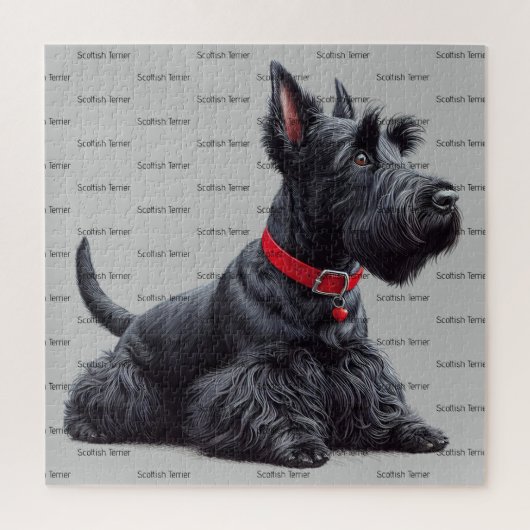 Scottish Terrier in Puzzle (Vertikal)