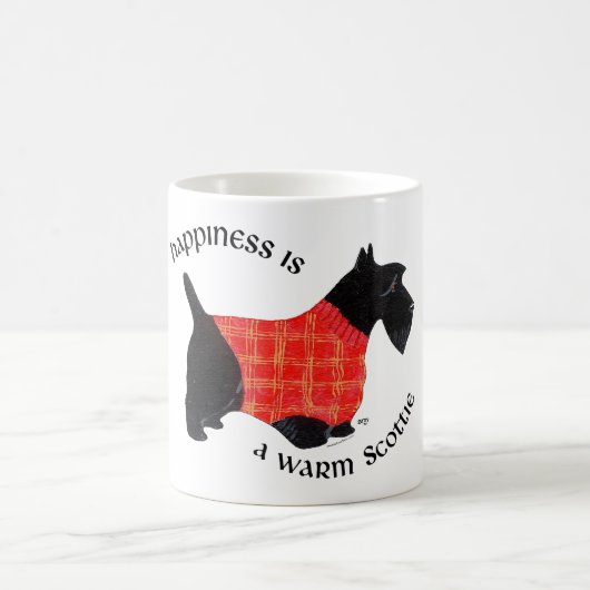 Scottish Terrier in Red Kariert Sweater Kaffeetasse (Mittel)