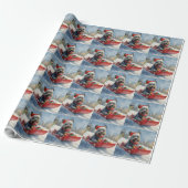 Scottish Terrier in Sledge Let it Snow Christmas Geschenkpapier (Ungerollt)