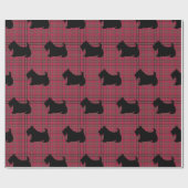 Scottish Terrier Kariert Christmas Wrapping Paper Geschenkpapier (Flach)