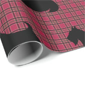 Scottish Terrier Kariert Christmas Wrapping Paper Geschenkpapier (Rolleneckpunkt)