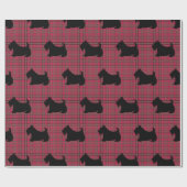 Scottish Terrier Kariert Christmas Wrapping Paper Geschenkpapier (Flach)
