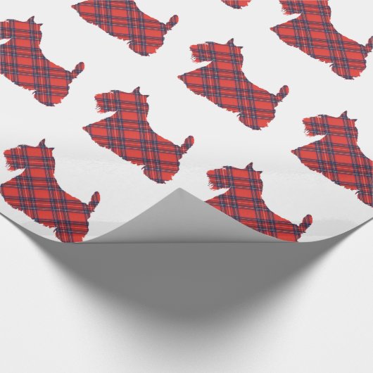 Scottish Terrier KARIERT Geschenkpapier (Ecke)