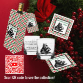 Scottish Terrier Kariert Holiday Greeting Card